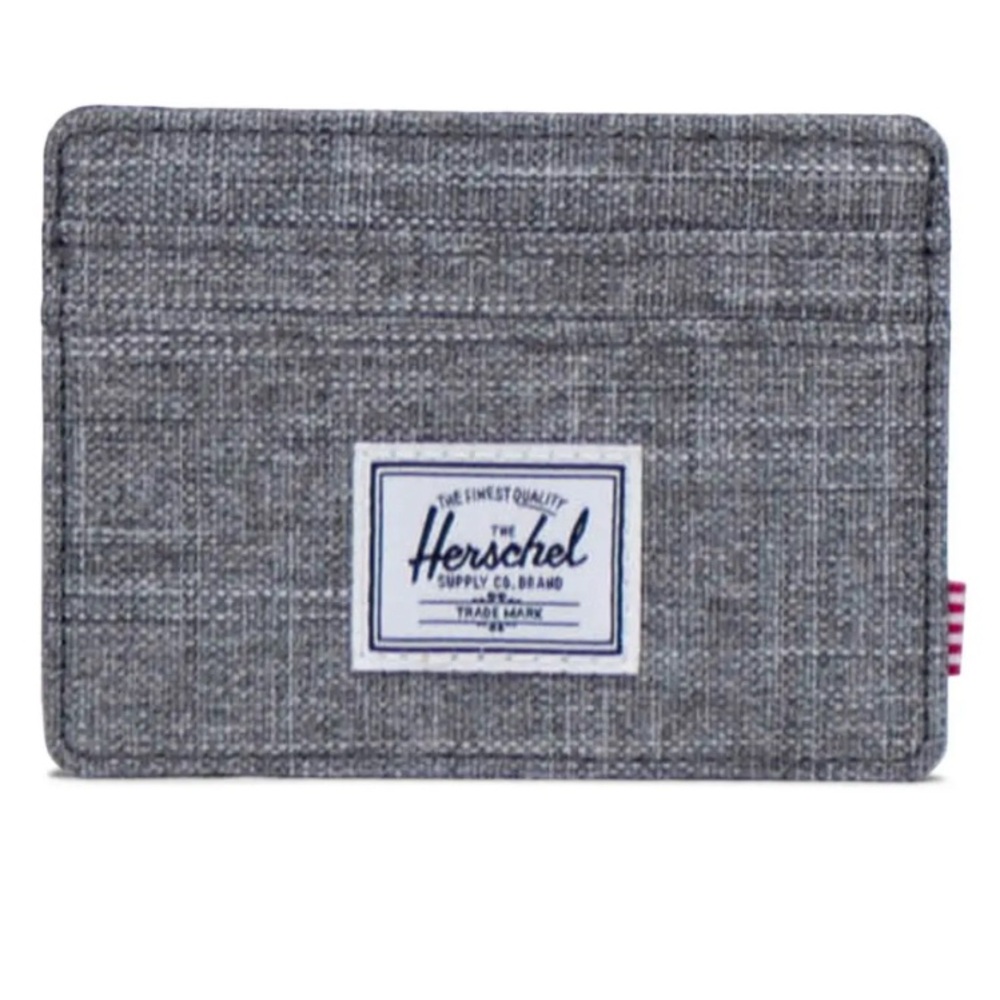 Herschel Supply Company Charcoal Gray with red pinstripe interior Card Holder